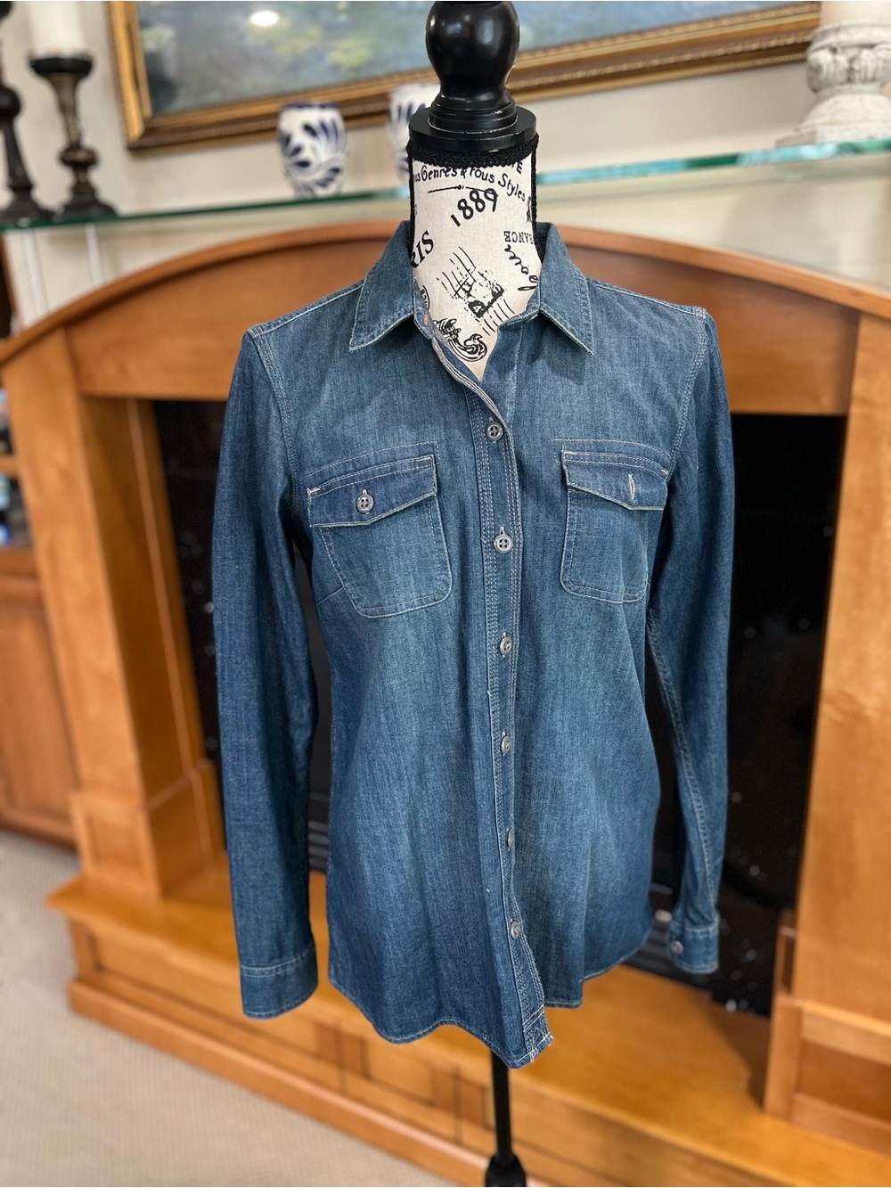 Eddie Bauer Denim Button-Down Shirt